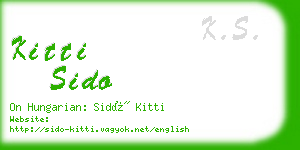 kitti sido business card